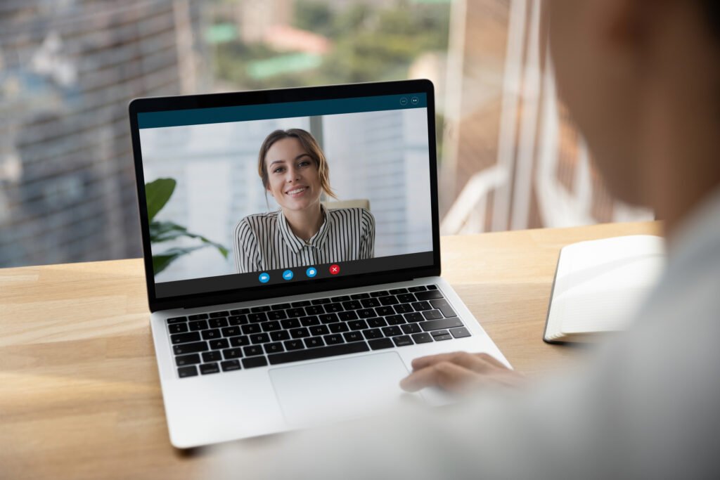 Illustration showing recording Zoom and Skype video calls with screen and controls visible